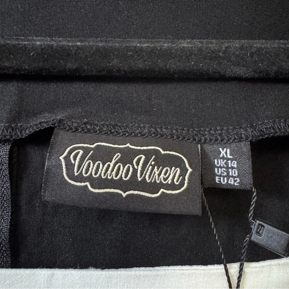 NWT Voodoo Vixen Black and White Retro Midi Dress - Picture 5 of 6